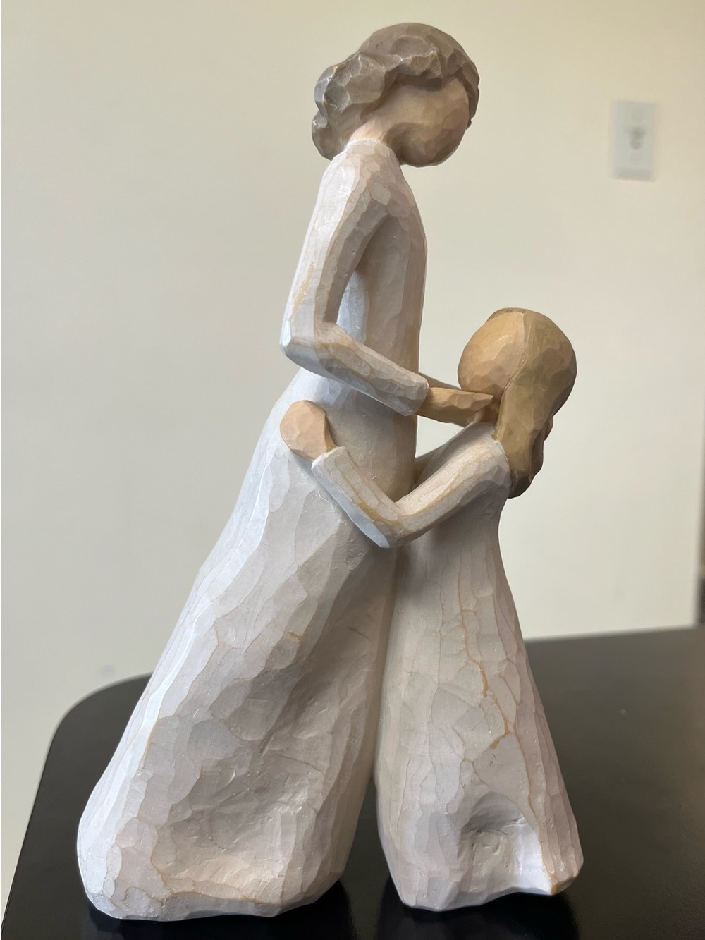 Willow Tree Mother & Daughter Sculpture in Cream and Tan Wood-Tone